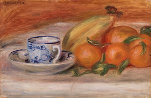 Arance, banane e tazza da tè da Pierre Auguste Renoir